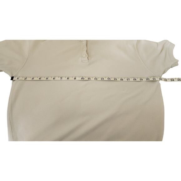 Vintage Cherokee Washed Pique Beige Short Sleeve Polo Men's Size Medium - Picture 4 of 8